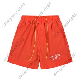 Tik Tok Influencer Same Designer Brand Pure Cotton Los Angeles GD Alphabet Design Drawstring Shorts Straight Tube Unisex Florida Beach Shorts