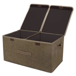 Storage Box Collapsible Linen Fabric Clothing Basket Bins Toy Box Organiser Storage Box Organiser storage Organiser