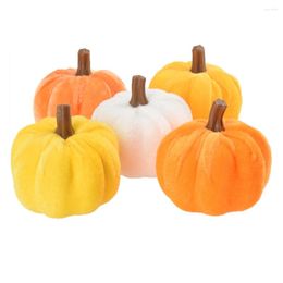 Party Decoration Festival Pumpkin Flannel Simulation Festive Props Ornaments 5 Colors Holiday 5pcs Thanksgiving Halloween