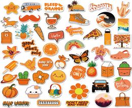 50PCS Mixed Car Stickers Orange Fresh For Skateboard Laptop Fridge Helmet Stickers Pad Bicycle Bike Motorcycle PS4 Notebook Guitar7357070