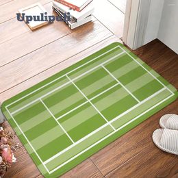 Carpets Sports Tennis Green Court Doormat Flannel Rug Non-Slip Absorbent Mat For Home Kitchen Washable Balcony Mats Decoration