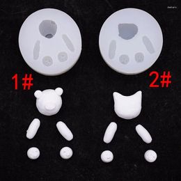 Baking Moulds Chocolate Silicone Mould Kitten And Bear Candle Cake Decoration Accessories A704