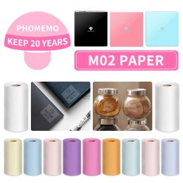 Paper Phomemo Thermal Paper Selfadhesive Printable Sticker Label for M02 Series Label Printer Photo Paper 3 Rolls/Box Keep 20 Years