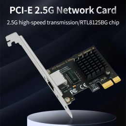 Cards Pcie 2.5g Network Card Rtl8125gb Chip 2500mbps High Speed Pcie to Rj45 Gigabit Ethernet Adapter for Pc Windows Linux Esxi Ros