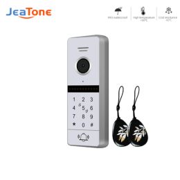 Intercom Jeatone 4Wire Video Doorbell For Video Intercom System Password Unlock Swiping 4Pin Call Panel FHD 1080P IP65 Waterproof 84207