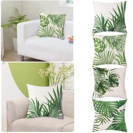 Pillow Green Botanical Jungle Collect Design Pillowcase Sofa Tropical Rainforests Leaf Decorative Throw Silk For Hair And Skin