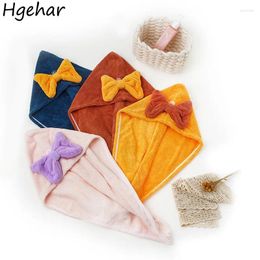 Towel Bow Hair Cute Soft Coral Fleece Absorbent Towels Portable Quick Drying Caps Bathroom Household Washcloth Four Seasons