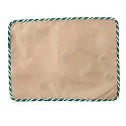 Party Decoration Convenient Christmas Dining Mat Rectangle Anti-fade Table Placemat