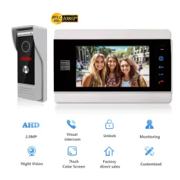 Intercom 1080P 7Inch Home Video Intercom System Private Home Night Vision Mobile Detection Doorbell Camera Apartment Video Call Intercom