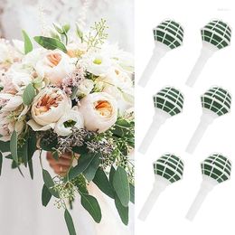 Decorative Flowers 3/1Pcs Wedding Decoration Foam Floral Handle Bouquet Holder Artificial DIY Bridal Shower Decor Supplies