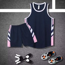 Men's Tracksuits Set Multicolor Basketball Primary Game Team Short Sleeve Uniform Training Vest And Shorts