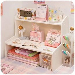 Hooks Desktop Organising Storage Rack Study Stationery Bedroom Cosmetics Tabletop Sundries Organiser