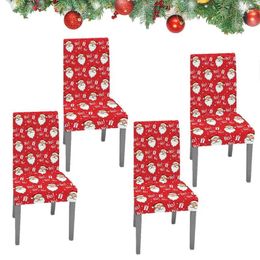 Chair Covers Cover Christmas 4pcs Decorative Dining Decor Create A Mood Protect Chairs Easy To