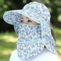 Wide Brim Hats Breathable Tea Picking Cap Women Fashion UV Protection Sun Hat Face Neck Protective Cover Agricultural Work