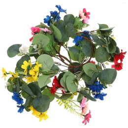 Decorative Flowers Artificial Garland Small Green Wreath Wreaths Rings Eucalyptus For Decorating Mini Indoor Flower