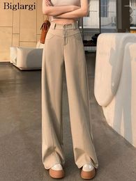 Women's Pants Spring Summer High Waist Long Pant Women Korean Style Loose Pleated Ladies Trousers Casual Fashion Woman Blazer Suit