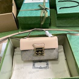 10A New designer Horsebit shoulder bags luxury mini women padlock lock bag single crossbody pink chain bag small square bag handbags