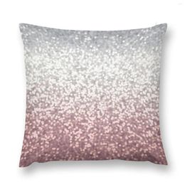 Pillow BLUSH SILVER GLITTER OMBRE Throw Decorative Cover For Living Room Sitting Child