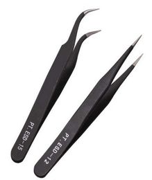 High Quality AntiAcid Steel Curved Straight Tweezers Makeup Eyelash False Eyelashes Extension Eye Lashes Styling5728828