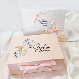 Gift Wrap Personalized Wedding Bridesmaid Box With Ribbon Bridal Shower Favor Bridesmaid/Maid Of Honour Proposal