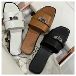 Slippers Casual Fretwork Heels String Bead Shoes Woman Pantofle Shale Female Beach Luxury Soft Flat Sabot Fashion Slide 240328