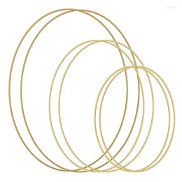 Decorative Figurines 25cm 30cm Gold Crafts Metal Rings Wire Decoration For DIY Dream Catcher Wind Chimes Wreath Wrapping Technique Floral