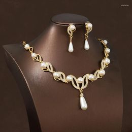 Necklace Earrings Set Itacazzo Decorative Props Dreamlike Style Fashion Dazzling Ladies' 3 Pcs For Wedding