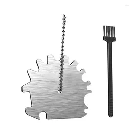 Tools Barbecue Grill BBQ Brush Clean Tool Zinc Alloy Bristle Free Non-stick Cleaning Brushes Accessories For All Types