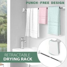 Shower Curtains Punch Free Clothes Pole Non-slip Curtain Hanging For Bathroom