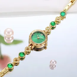 Wristwatches UTHAI Women Watch Light Agate Gemstone Diamond High End Roman Digital Waterproof Ladies Fashion Bracelet Watches