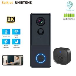 Doorbell Saikiot CloudEdge 1080P Smart Waterproof Video Doorbell WIFI Wireless Long Range Video Doorbell Camera 2MP WIFI Video Doorbell