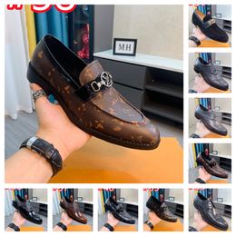 40 модель роскошные мужские ботинки дерби синяя белая печатная печь для воздушных дизайнерских дизайнерских туфель для мужчин с бесплатной доставкой zapatos de hombre Мужские ботинки