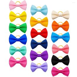 Dog Apparel 50 Pcs Hair Pet Head Flower Puppy Accessories Small Dogs Scrunchies Girls Fabric Bows