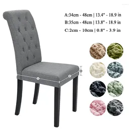 Chair Covers Wrinkled Fabric Cover Solid Colour Seat Cushion Home Decoration Breathable Comfortable Anti Slip Textile