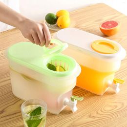 Water Bottles 3500ml Large Capacity Cool Bucket With Tap And Philtre Home Refrigerator Iced Drink Juice Fruit Teapot Ice Kettle Dispenser