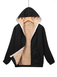 Women's Hoodies Winter Fleece Lined Thermal Hoodie With Pockets - Cosy And Stylish Sweatshirt For Cold Weather