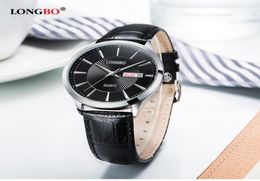 LONGBO Luxury Quartz Watch Casual Fashion Leather Strap Watches Men Women Couple Watch Sports Analogue Wristwatch Gift 50213933679