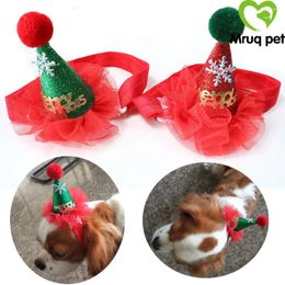 Dog Apparel 10PCS Adorable Pet Cat Bow Ties For Christmas Adjustable Pets Caps Hair Accessories Collar Supplies