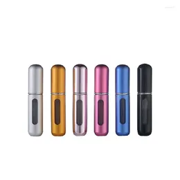 Storage Bottles 20pcs All Aluminum 5ml Luxury Cosmetic Packaging Gold Silver Black Mini Empty Perfume Refillable