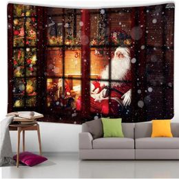 Tapestries Christmas Men Xmas Tapestry Festive Decor Home Living Room Bedroom Background Garden Posters For Outside Large Wall Hanging