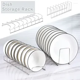 Kitchen Storage Dish Rack Stainless Steel Plate Bowl Holder Stand Drain Large Capacity Multi-Cell Tableware Organizer