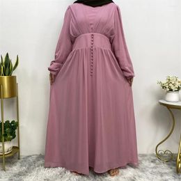 Ethnic Clothing Fashion Muslim Women Long Sleeve Maxi Dress Dubai Abaya Turkey Kaftan Islamic Arabic Robe 2024 Eid Musulmane Vestidos