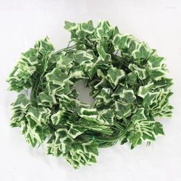 Decorative Flowers 12 Strips Long Artificial Leaves Fake Plants Decor Ivy Garlands Greenery Rattan Creeper Green Leaf Vine Diy Hanging Plant