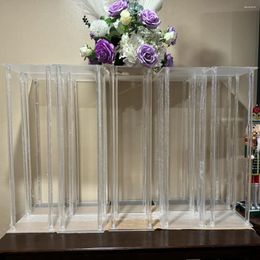 Party Decoration 40cm To 120cm Tall)Tall Clear Vase Flower Stand For Wedding Table Centerpiece 466