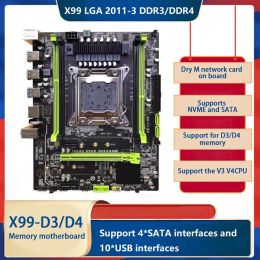 Pads X99 Pc Motherboard Lga20113 Dual Channel Ddr3/ddr4 64gb Ecc Memory Slot M.2 Pcie16x Usb3.0 Sata3.0 Motherboard