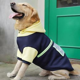 Dog Apparel Large Hoodie Autumn Winter Clothes Coat Samoyed Golden Retriever Clothing Outfit Overalls Sweatshirt Pet Costume