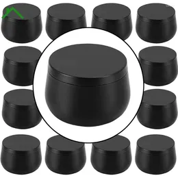 Storage Bottles 24pcs 8 Ounce Black Matte Candle Tins With Lids 8oz Metal Container Jars Kit Bulk Empty For Making Arts Crafts