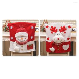 Chair Covers Cover For Festive Occasions Christmas Santa Claus Snowman Elk Design Adorable Decorations Chairs