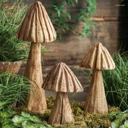 Garden Decorations Large Solid Wood Tricholoma Matsutake Big Courtyard Landscape Quiet Wind Bed & Breakfast Yard Decoration