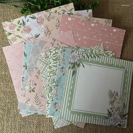 Gift Wrap Beautiful Flower12sheets/1Designs 6 "X6" Po DIY Scrapbook Junk Journal Ledger Card Background Paper Pattern